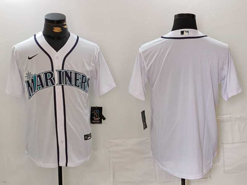 Men%27s Seattle Mariners Blank White Cool Base Stitched jersey